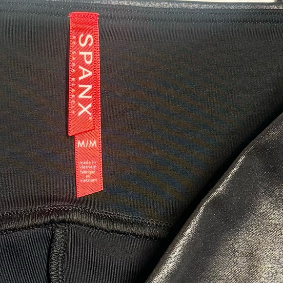 SPANX Faux Leather Moto Leggings - Picture 7 of 8